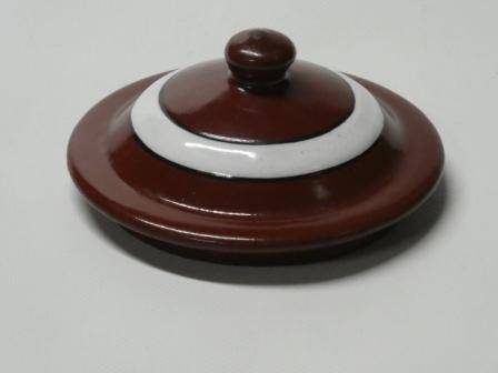 Couvercle de beurrier bordeaux