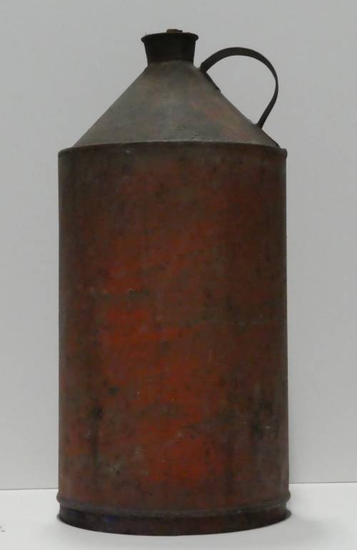 Bonbonne en métal rouge