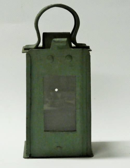 Lanterne pétrole rectangulaire verte